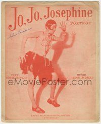 1m382 JOSEPHINE BAKER Swedish sheet music '40s great sexy image, Jo, Jo, Josephine foxtrot!