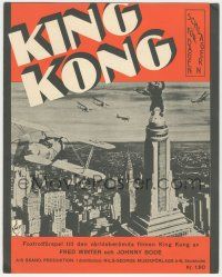 1m383 KING KONG Swedish sheet music '33 great image of ape on Empire State Building, title foxtrot!