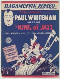 1m386 KING OF JAZZ sheet music '30 cool art of Paul Whiteman + showgirls, Ragamuffin Romeo!