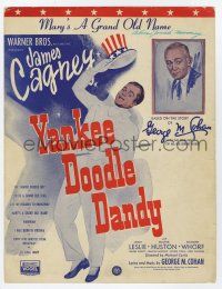 1m444 YANKEE DOODLE DANDY sheet music '42 James Cagney as George M. Cohan, Mary's a Grand Old Name!