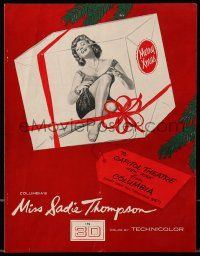 1m141 MISS SADIE THOMPSON 3D trade ad '53 sexy Rita Hayworth is your Christmas gift from Columbia!
