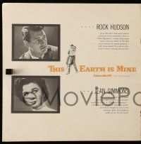 1m059 THIS EARTH IS MINE promo brochure '59 Rock Hudson, Jean Simmons, Dorothy McGuire, Rains