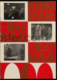 1m043 KING LEAR English/French/Spanish export Russian promo brochure '70 Shakespeare tragedy!