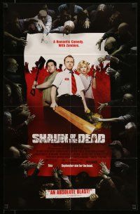 1m016 SHAUN OF THE DEAD promo brochure '04 Simon Pegg, Edgar Wright, unfolds to make 22x34 poster!