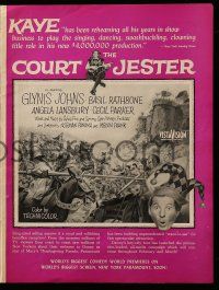 1m101 COURT JESTER trade ad '55 classic wacky Danny Kaye, Glynis Johns, Basil Rathbone!