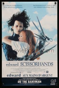 1p129 EDWARD SCISSORHANDS Belgian '90 Tim Burton classic, Johnny Depp & Winona Ryder!