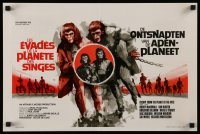 1p130 ESCAPE FROM THE PLANET OF THE APES Belgian '71 different sci-fi art by Ray!