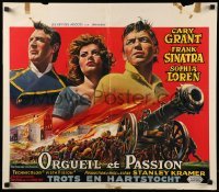 1p143 PRIDE & THE PASSION Belgian '60 different art of Cary Grant, Frank Sinatra & Sophia Loren!