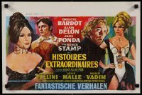 1p145 SPIRITS OF THE DEAD Belgian '69 Fellini, different art of sexy Bardot & Fonda!