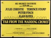 1p224 FAR FROM THE MADDING CROWD British quad '68 Julie Christie, Stamp, Finch, Schlesinger!