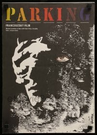 1p190 PARKING Czech 12x17 '85 Jacques Demy directed, Francis Huster, Laurent Malet, Weber art!