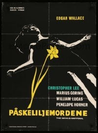 1p322 DEVIL'S DAFFODIL Danish '67 Edgar Wallace, shatters the world of dolls dope, & death dealers