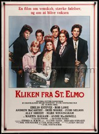 1p361 ST. ELMO'S FIRE Danish '85 Rob Lowe, Demi Moore, Emilio Estevez, Ally Sheedy, Judd Nelson