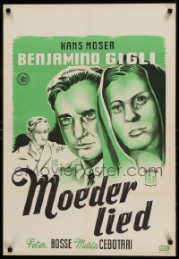 1p007 MOTHER SONG Dutch '37 Mutterlied, Hans Moser, Beniamino Gigli, art of family!