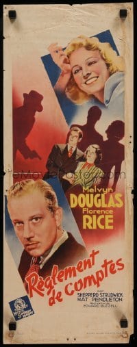 1p816 FAST COMPANY French 10x25 '38 Melvyn Douglas, Florence Rice, Claire Dodd, different!