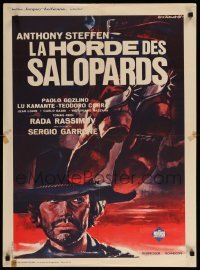 1p856 DJANGO THE BASTARD French 23x31 '71 Ezio Tarantelli spaghetti western art of hanged man!
