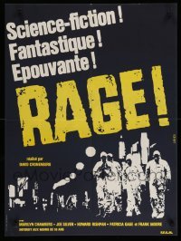 1p910 RABID French 23x30 '77 David Cronenberg, Marilyn Chambers, zombie thriller, Landi art!