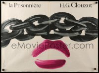 1p953 WOMAN IN CHAINS French 23x31 '68 Henri Clouzot's La Prisonniere, Roger Excoffon artwork!