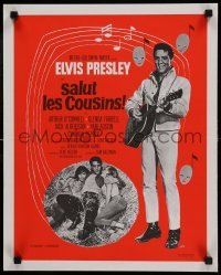 1p980 KISSIN' COUSINS French 16x20 '70 images of Elvis Presley with guitar & girls, Guys art