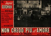 1p568 FEAR Italian 19x26 pbusta '55 Ingrid Bergman, Kreuger, Roberto Rossellini's La Paura!