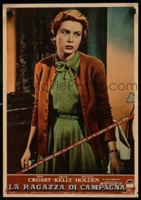 1p664 COUNTRY GIRL Italian 13x19 pbusta '55 wonderful, completely different image of Grace Kelly!