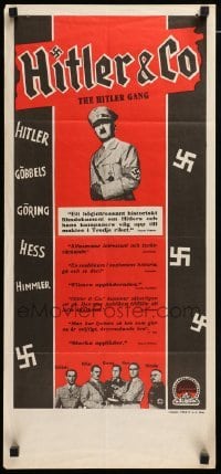1p049 HITLER GANG Swedish stolpe '45 World War II propaganda, Bobby Watson as Adolf Hitler, Nazis!