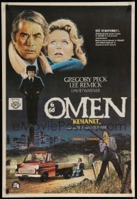 1p414 OMEN Turkish '80 Gregory Peck, Lee Remick, Satanic horror, different art by Ugurcan!