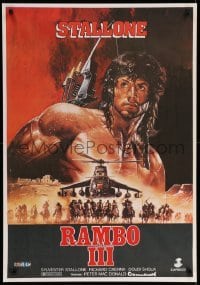 1p419 RAMBO III Turkish '89 best different art of Sylvester Stallone by Renato Casaro!