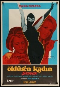 1p425 SATANIK Turkish '69 full-length art of sexy Magda Konopka, Italian horror!