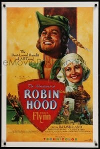 1r151 ADVENTURES OF ROBIN HOOD 24x36 video poster R91 Flynn & Olivia De Havilland by Rodriguez!