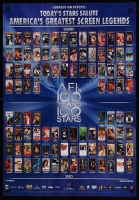 1r152 AFI'S 100 YEARS 100 STARS 27x39 video poster '99 classic posters w/Gilda, Casablanca & more!