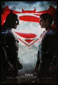 1r504 BATMAN V SUPERMAN teaser DS 1sh '16 Ben Affleck and Henry Cavill in title roles facing off!