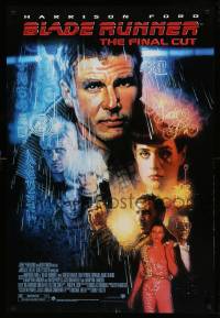 1r533 BLADE RUNNER DS 1sh R07 Ridley Scott sci-fi classic, art of Harrison Ford by Drew Struzan!