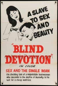 1r534 BLIND DEVOTION 1sh '60s shocking tale of a man with lust for a cheap waitress!
