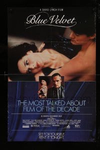 1r157 BLUE VELVET 27x41 video poster '86 David Lynch, sexy Isabella Rossellini, Kyle MacLachlan