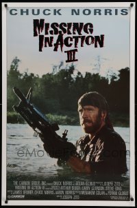 1r542 BRADDOCK: MISSING IN ACTION III int'l 1sh '88 great image of Chuck Norris w/ M-60 machine gun
