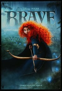 1r543 BRAVE advance DS 1sh '12 Disney/Pixar fantasy cartoon set in Scotland, cool close image!