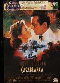 1r163 CASABLANCA 24x36 video poster R92 different art of Bogart & Bergman, sweepstakes!