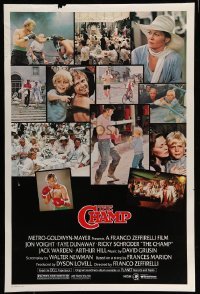 1r559 CHAMP 1sh '79 great images of Jon Voight boxing with Ricky Schroder, Faye Dunaway!