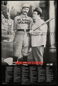 1r234 ABBOTT & COSTELLO 22x34 commercial poster '95 has the entire text for who's on first!