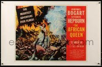 1r236 AFRICAN QUEEN 22x34 commercial poster '83 classic art of Robert Morley & Katharine Hepburn!