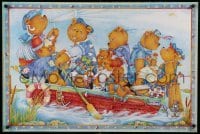 1r239 BEARS IN BOAT 24x37 Dutch commercial poster '98 cute artwork of them by Ine de Koning!