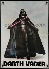 1r249 DARTH VADER 20x28 commercial poster '77 image of Sith Lord w/ lightsaber activated!