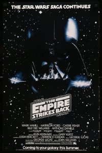 1r258 EMPIRE STRIKES BACK 22x34 commercial poster '83 Darth Vader image from advance one sheet!