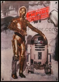 1r257 EMPIRE STRIKES BACK 20x28 commercial poster '80 Lucas, both droids C-3PO and R2-D2!