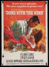 1r267 GONE WITH THE WIND 20x28 commercial poster '76 Gable, Leigh, classic Howard Terpning art!