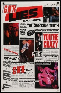 1r268 GUNS N' ROSES 22x34 commercial poster '89 G N' R Lies, great images of the band performing!