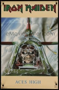 1r270 IRON MAIDEN 22x34 commercial poster '85 Aces High, Riggs art of Eddie as fighter pilot!