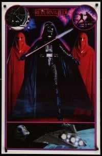 1r298 RETURN OF THE JEDI 22x34 commercial poster '83 image of Darth Vader with Imperial Guards!