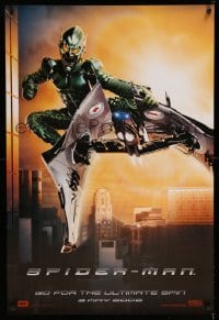 1r307 SPIDER-MAN DS 27x40 German commercial poster '02 the Green Goblin on his jet glider, Marvel!